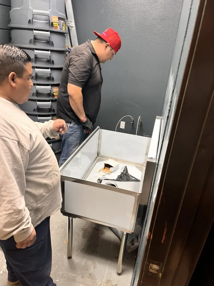 Commercial plumbing and sink installation in Longmont